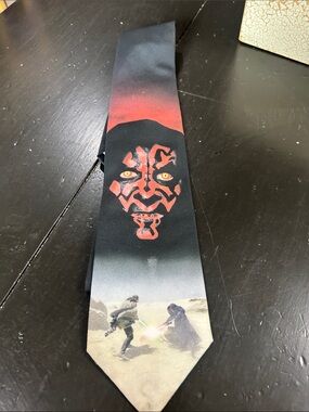 Star Wars Darth Maul Graphic Tie - Black and Red from 1999